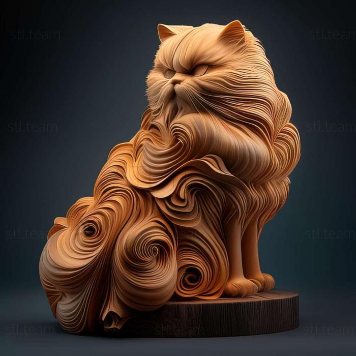 3D model Oriental Longhair cat (STL)